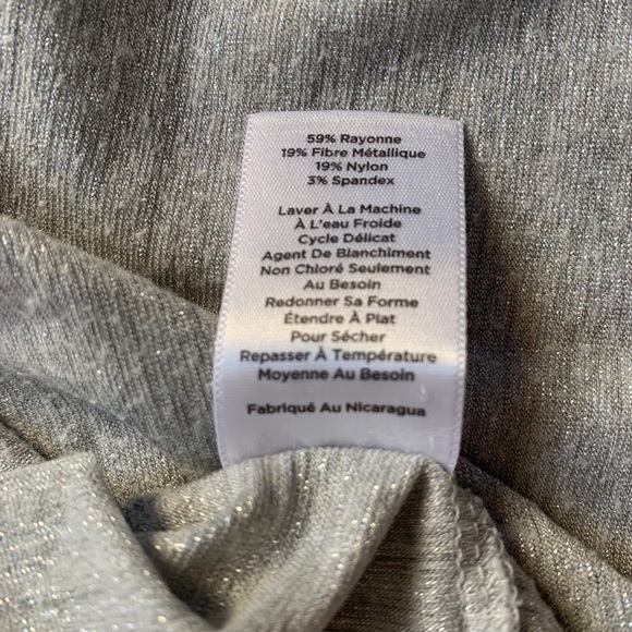 Talbots Size:Small Silver Metallic Tee Shirt! - Picture 9 of 12